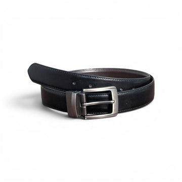 Onyx Tan Reversible Leather Dress Belt for Men – Black to Tan Sleek Formal Casual Polished Buckle Belt